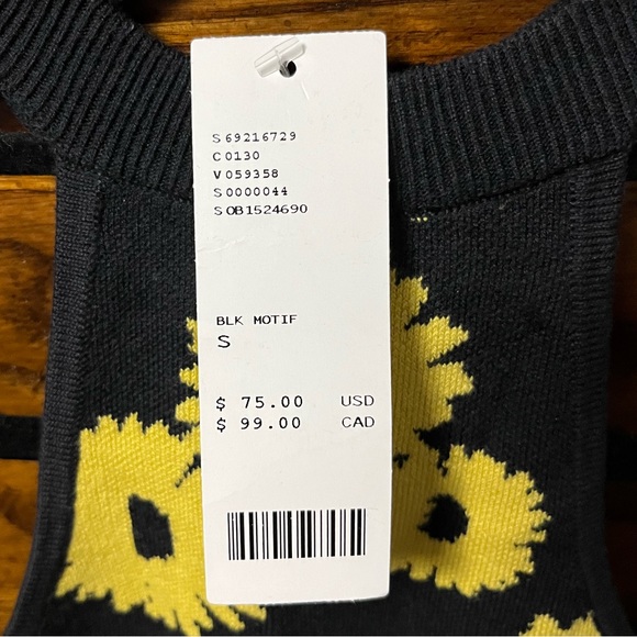 NWT! Urban Outfitters Charlie Sunflower Knit Mini Dress - Picture 7 of 12